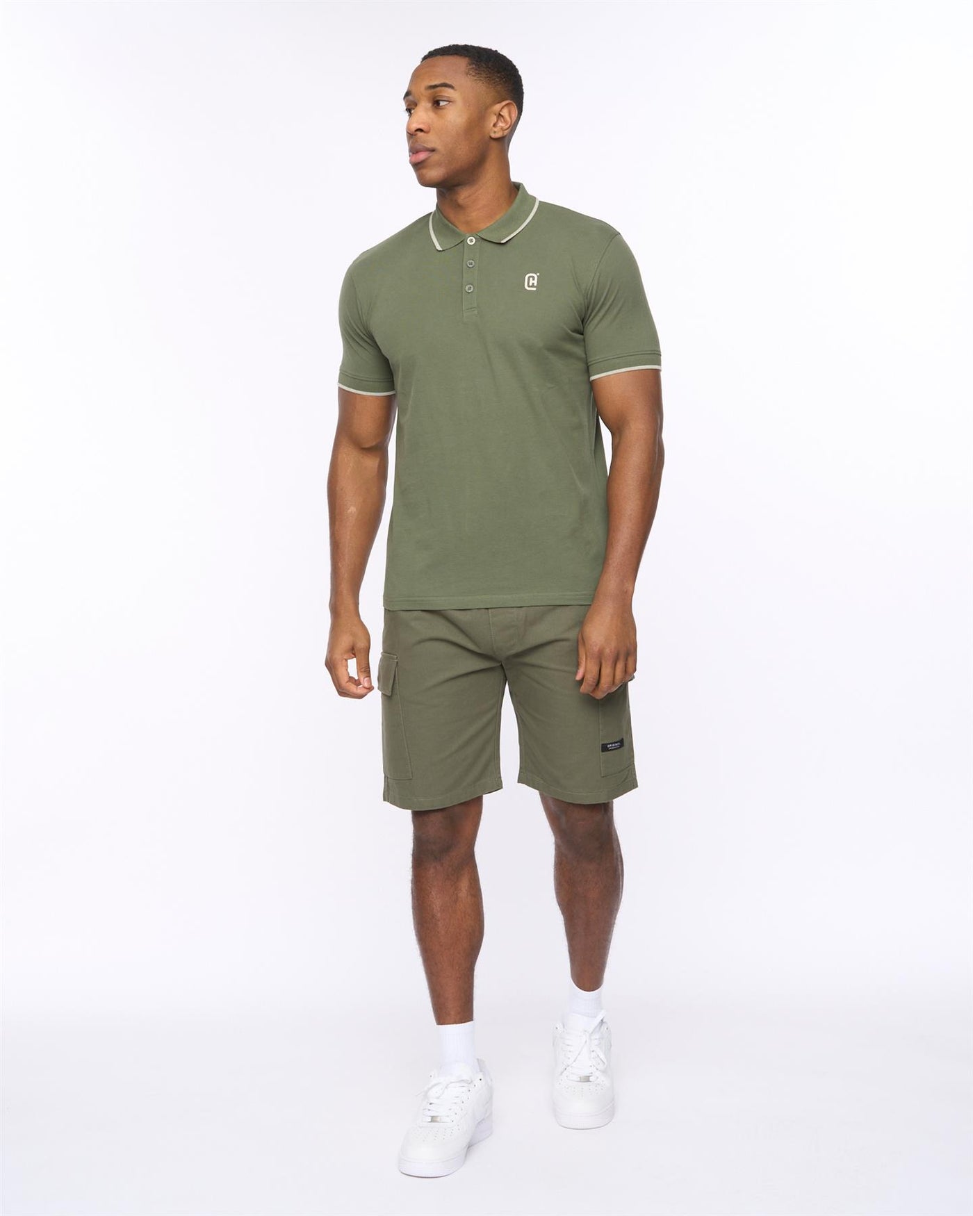 Mens Utilate Elastic Waist Cargo Shorts Thyme