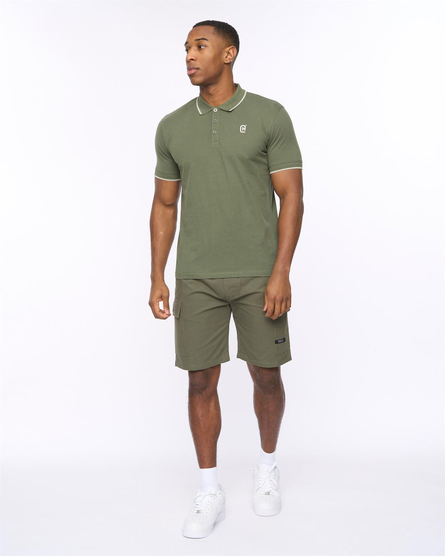 Mens Utilate Elastic Waist Cargo Shorts Thyme