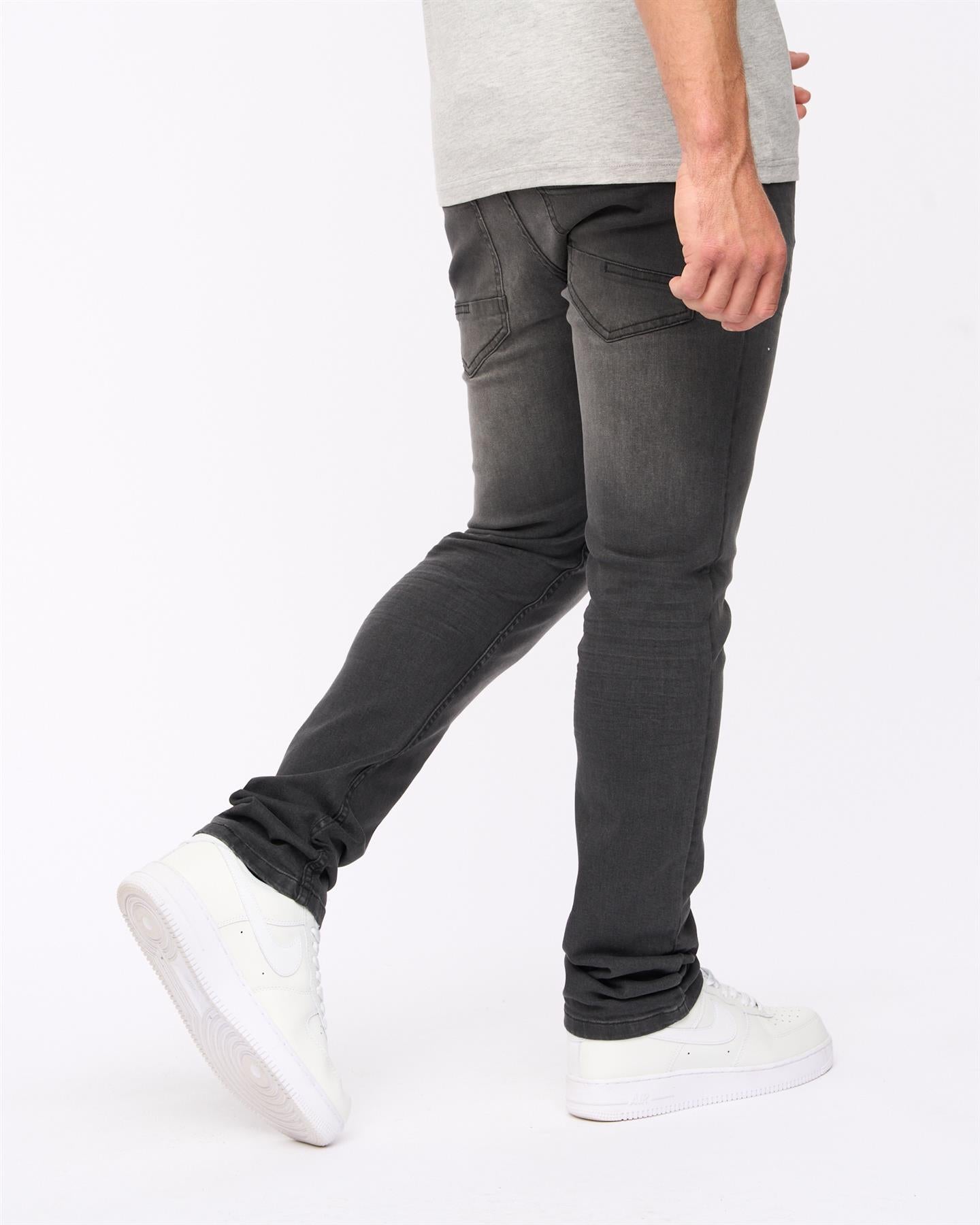 Mens Buraca Slim Fit Denim Jeans Charcoal Wash