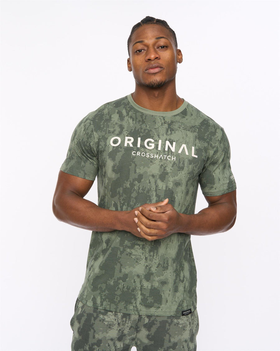 Mens Bardon Camo T-Shirt Olive