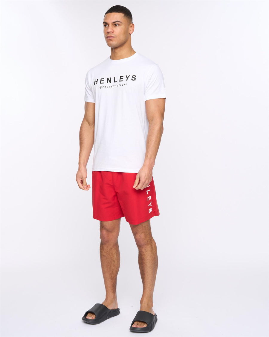 Mens Henybold Swim Shorts Red
