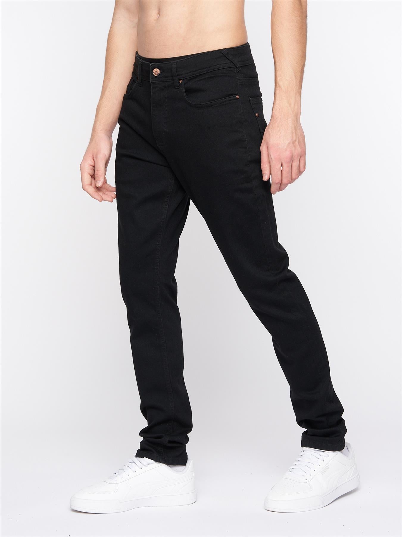 Mens Overburg Tapered Jeans Black