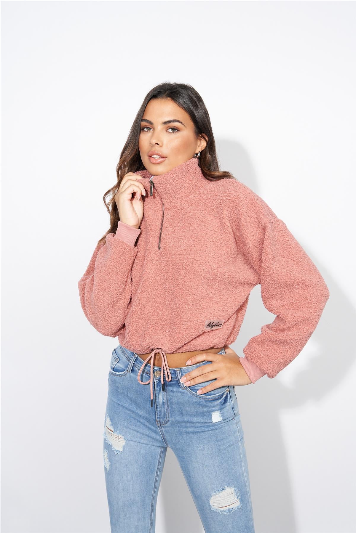 Ladies Lily Lane Kimora Borg Funnel Top Pink