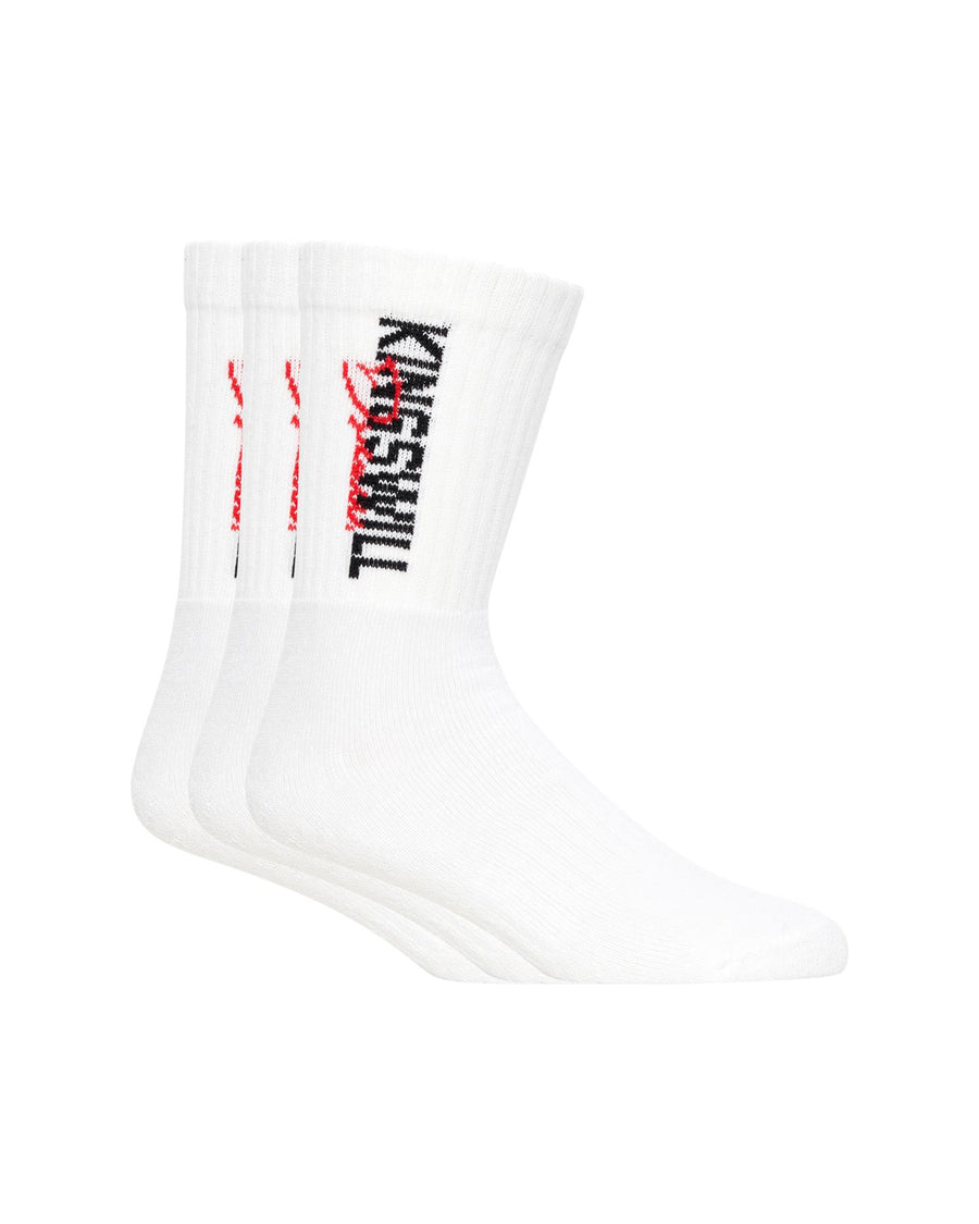 Mens Bilkie Sports Socks 3pk White