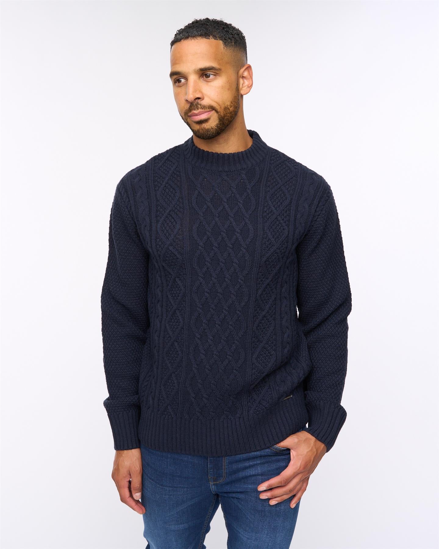 Brocksten Cable Knit Jumper Navy