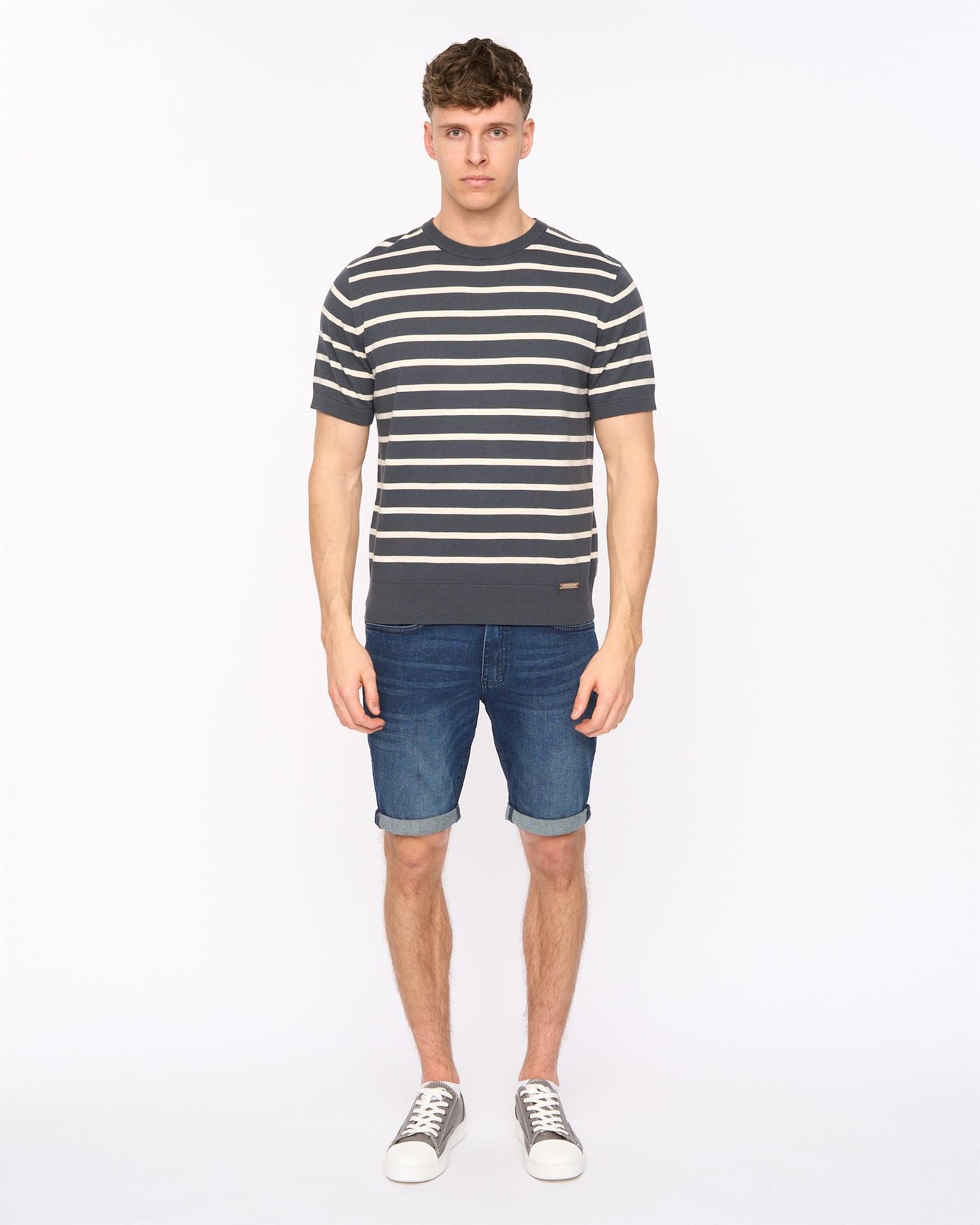 Mens Norwell Knit T-Shirt Slate Blue