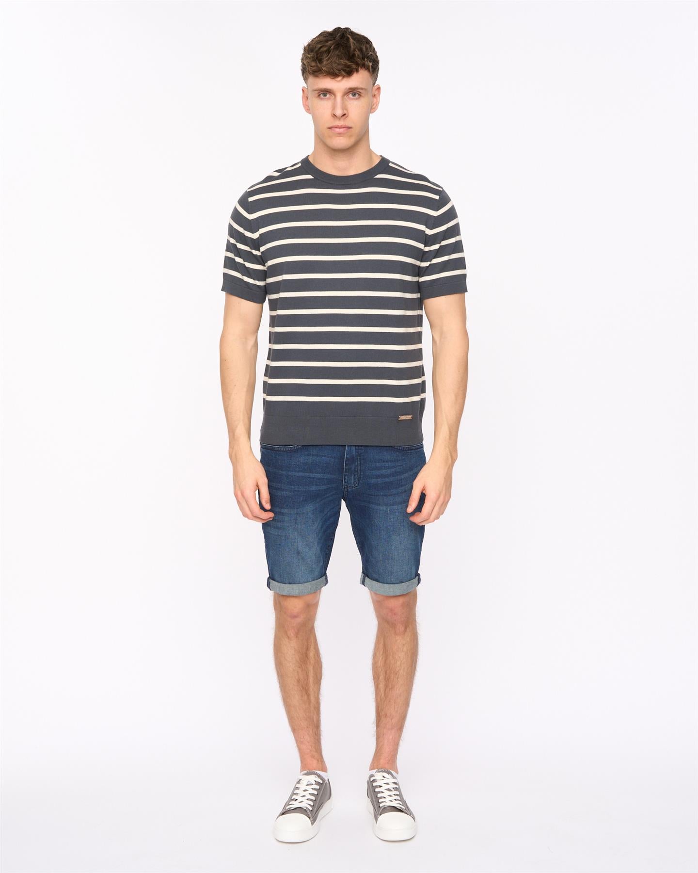Mens Norwell Knit T-Shirt Slate Blue