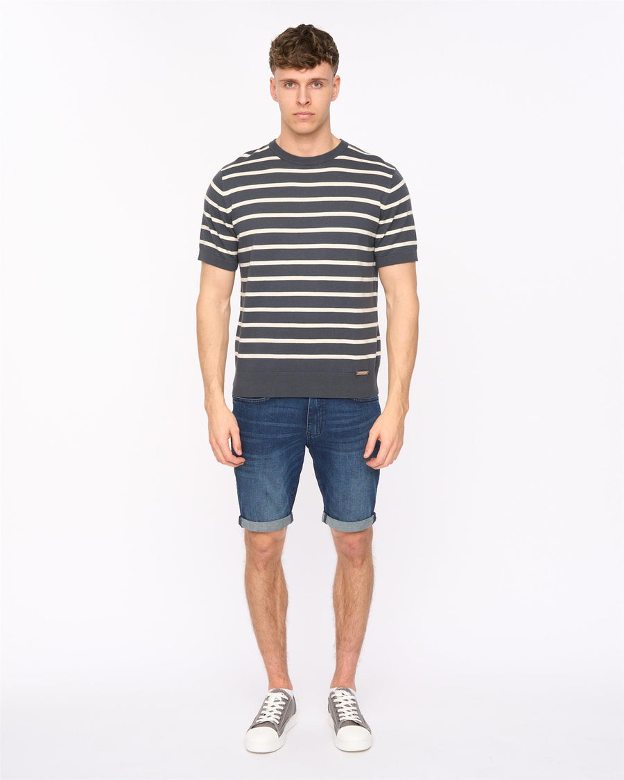 Mens Norwell Knit T-Shirt Slate Blue