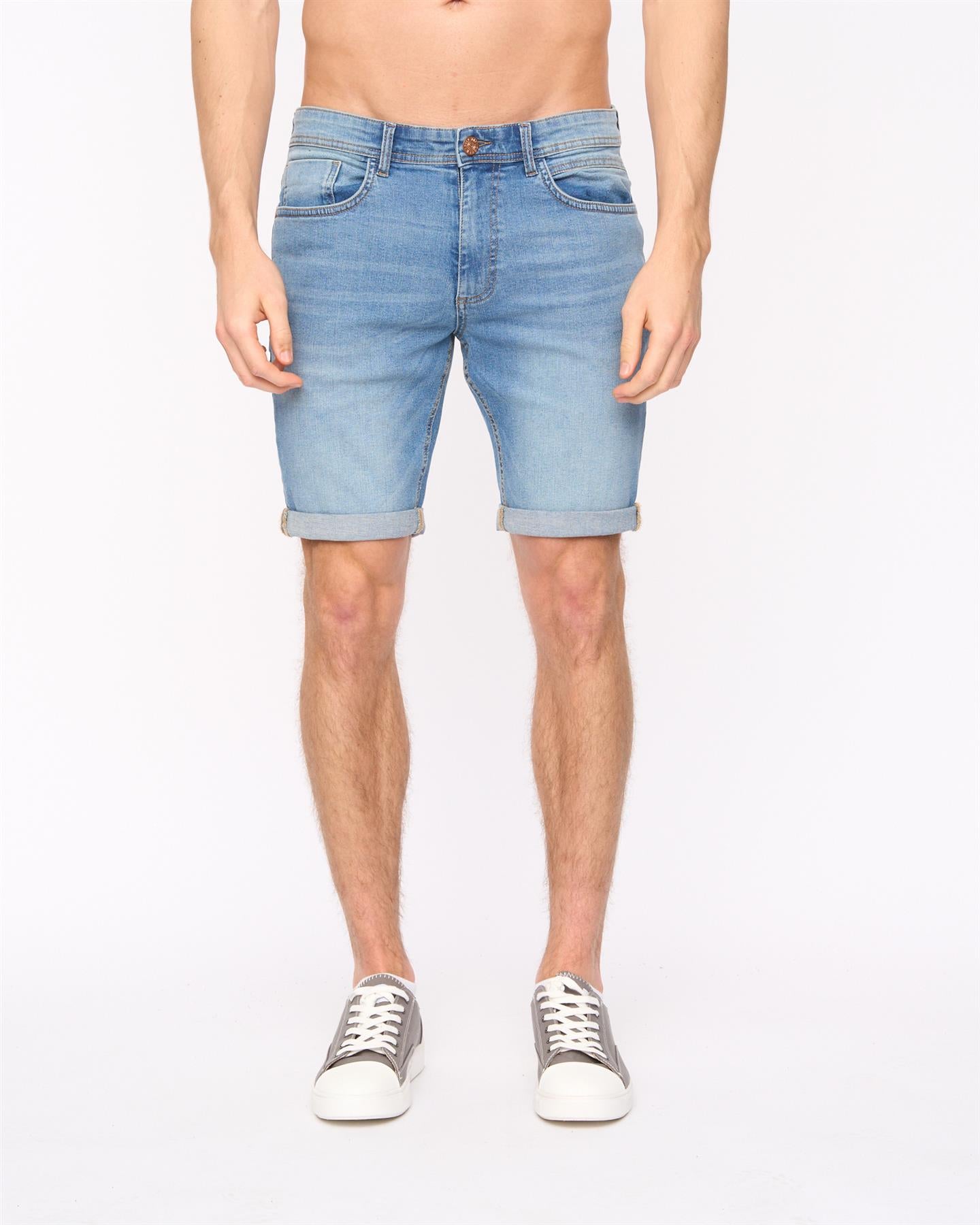 Mens Zeki Shorts Light Wash