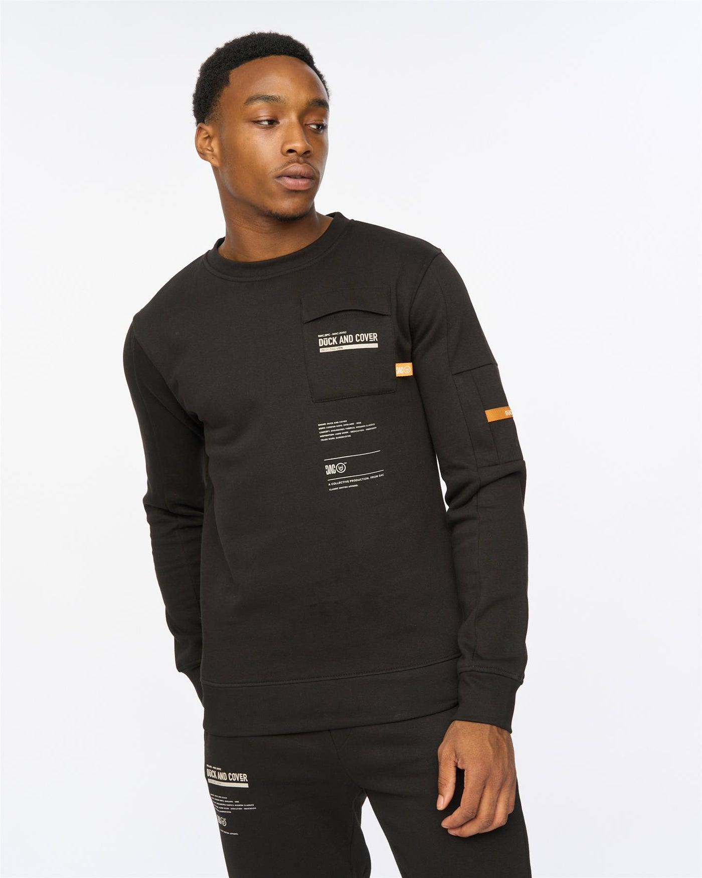 Mens Applewood Crew Sweat Black