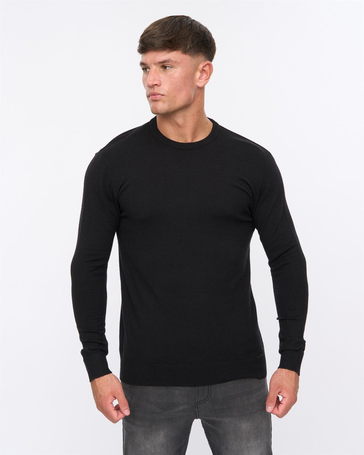 Mens Consenza Crew Knit Black