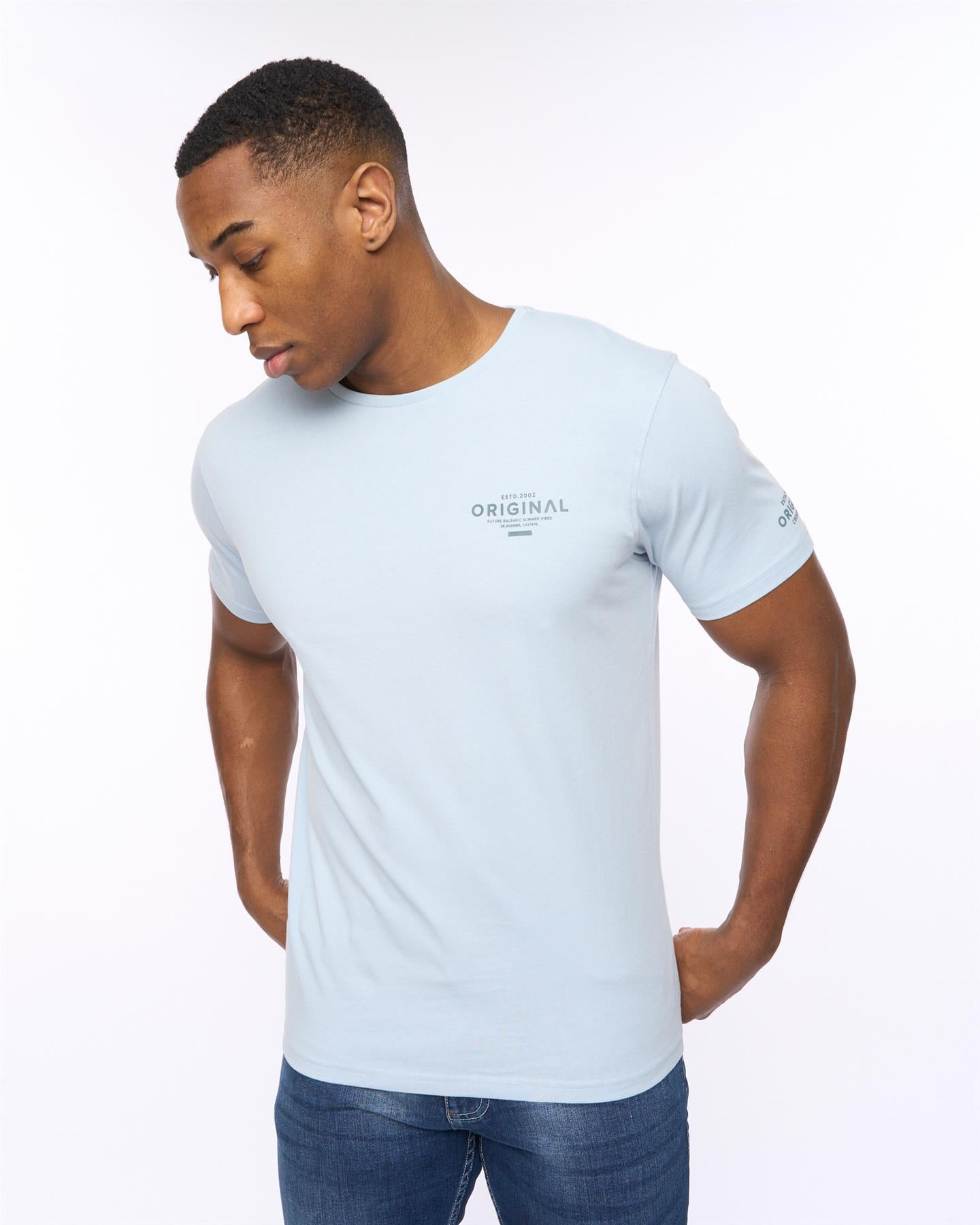Mens Summevibe T-Shirt Sky Blue