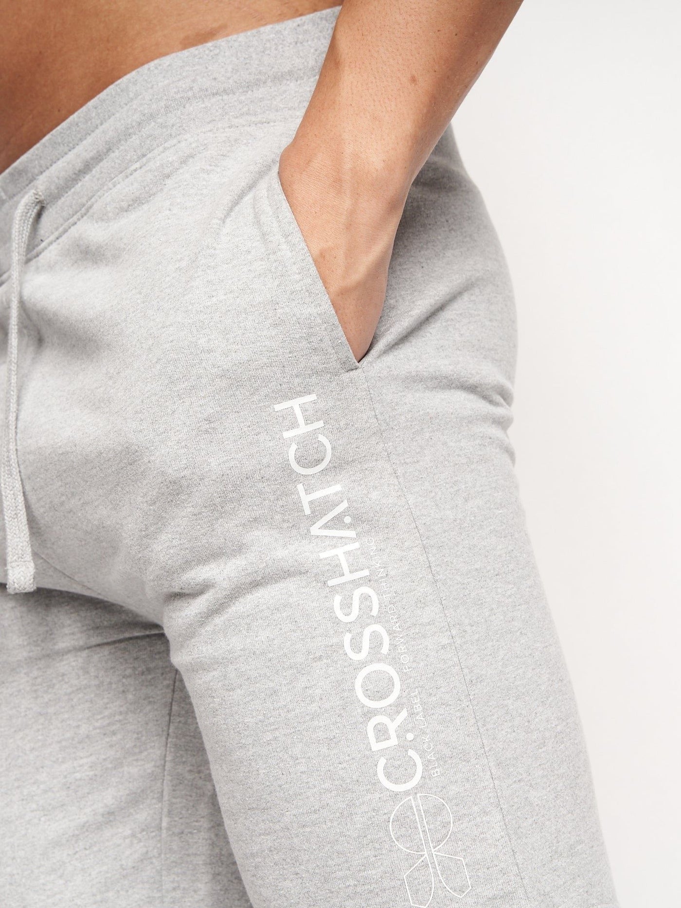 Mens Bengston Jog Shorts Grey Marl