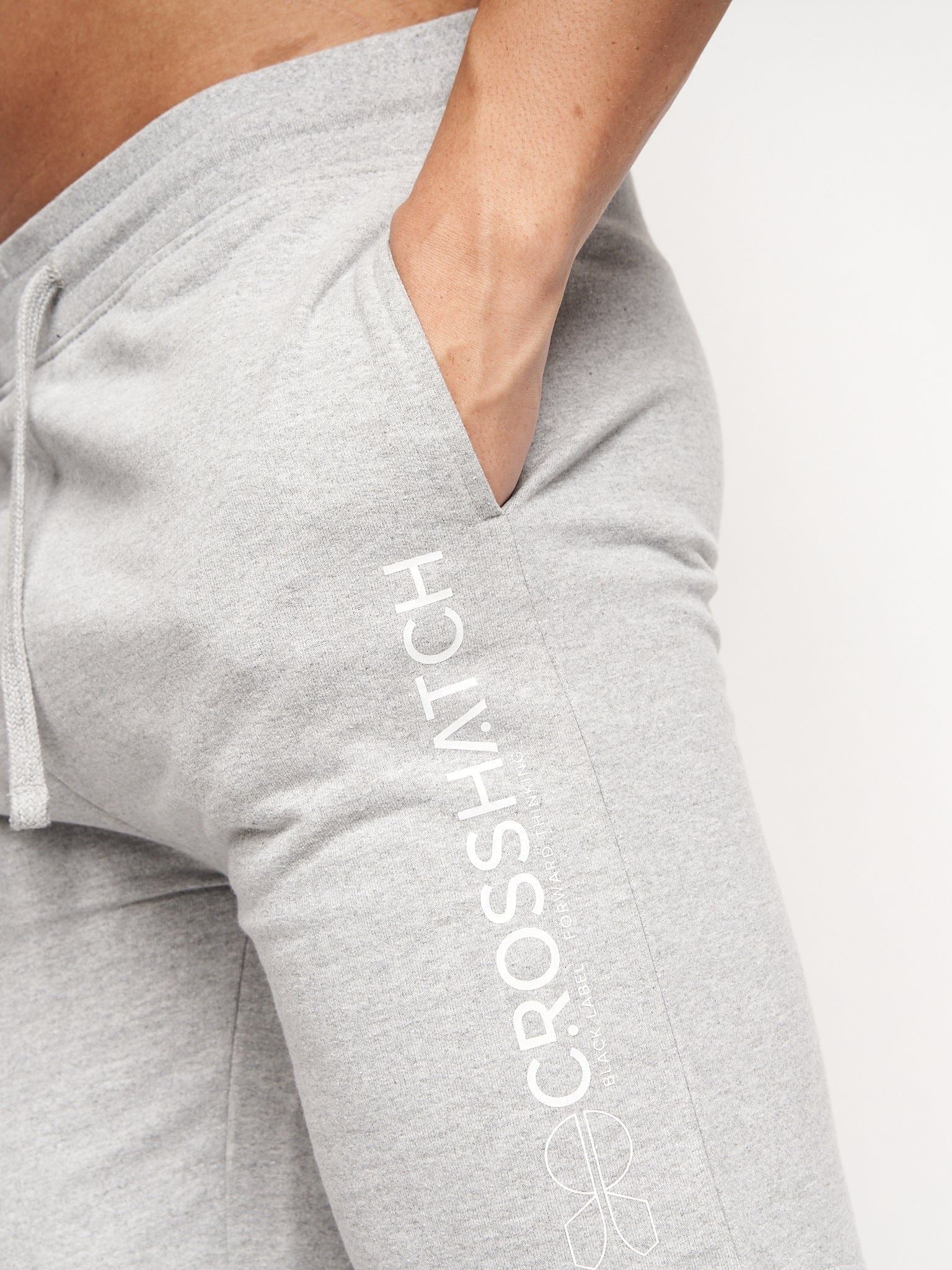 Mens Bengston Jog Shorts Grey Marl