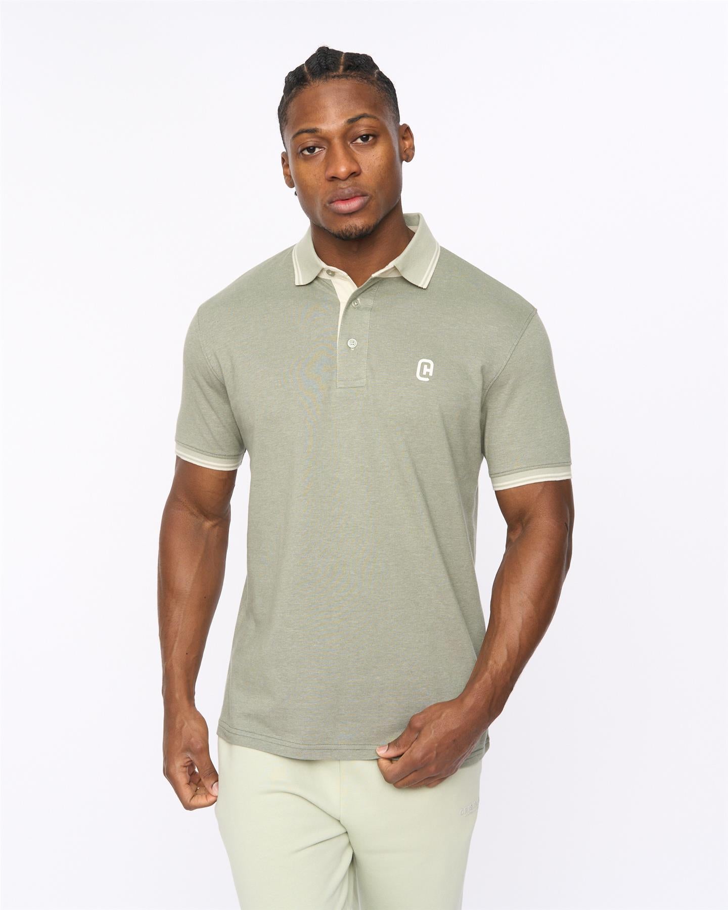 Mens Preece Polo Light Olive