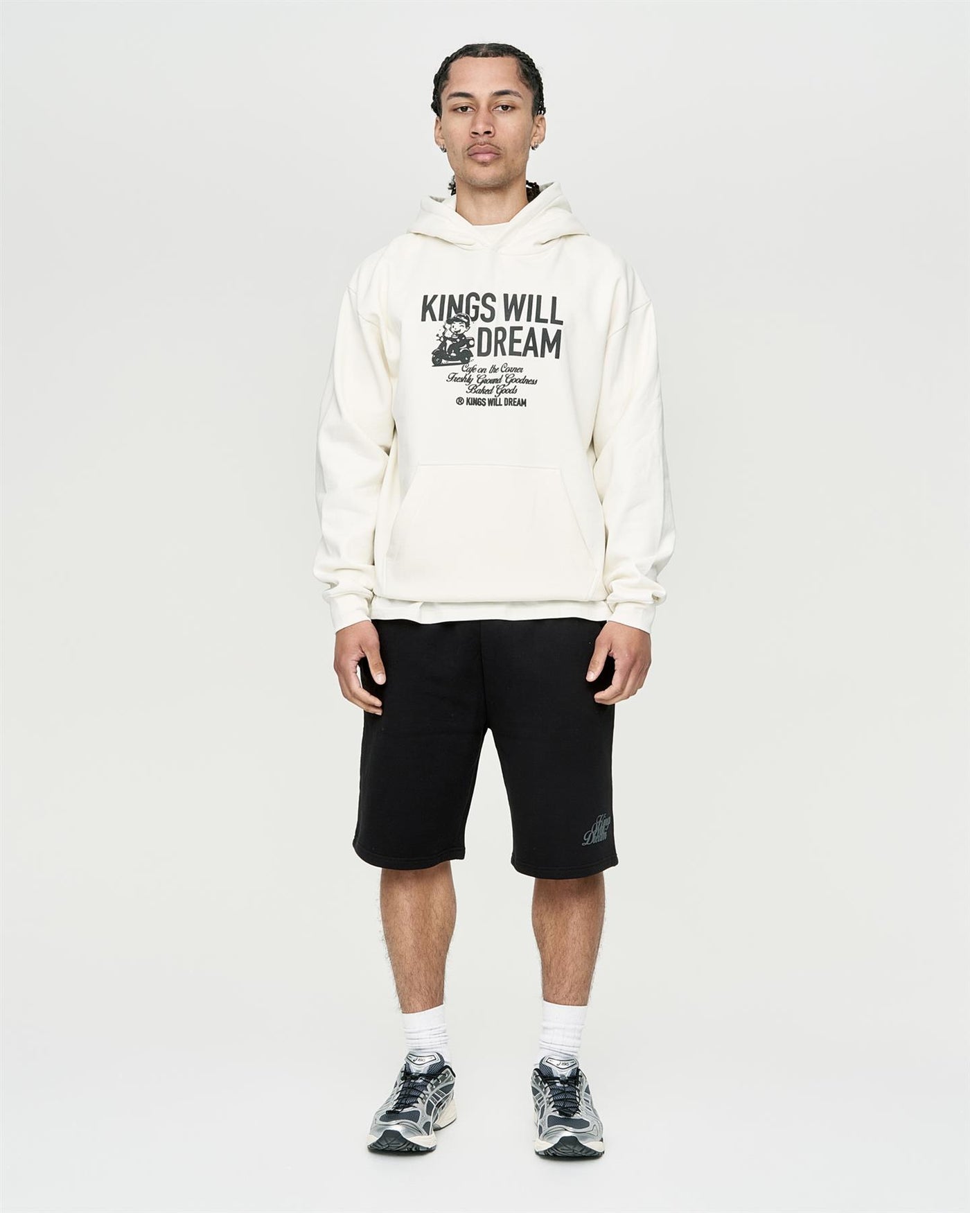 Mens Studio Cafe Boy Hoodie Off White