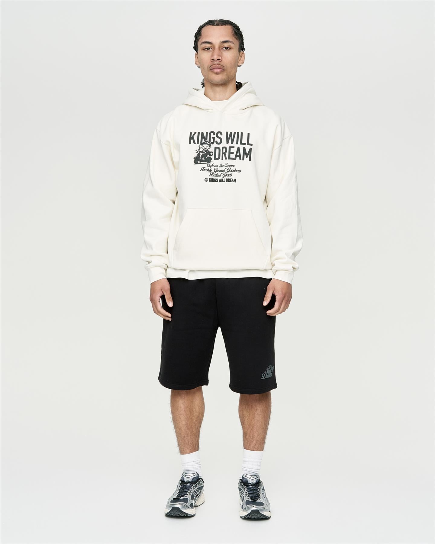 Mens Studio Cafe Boy Hoodie Off White