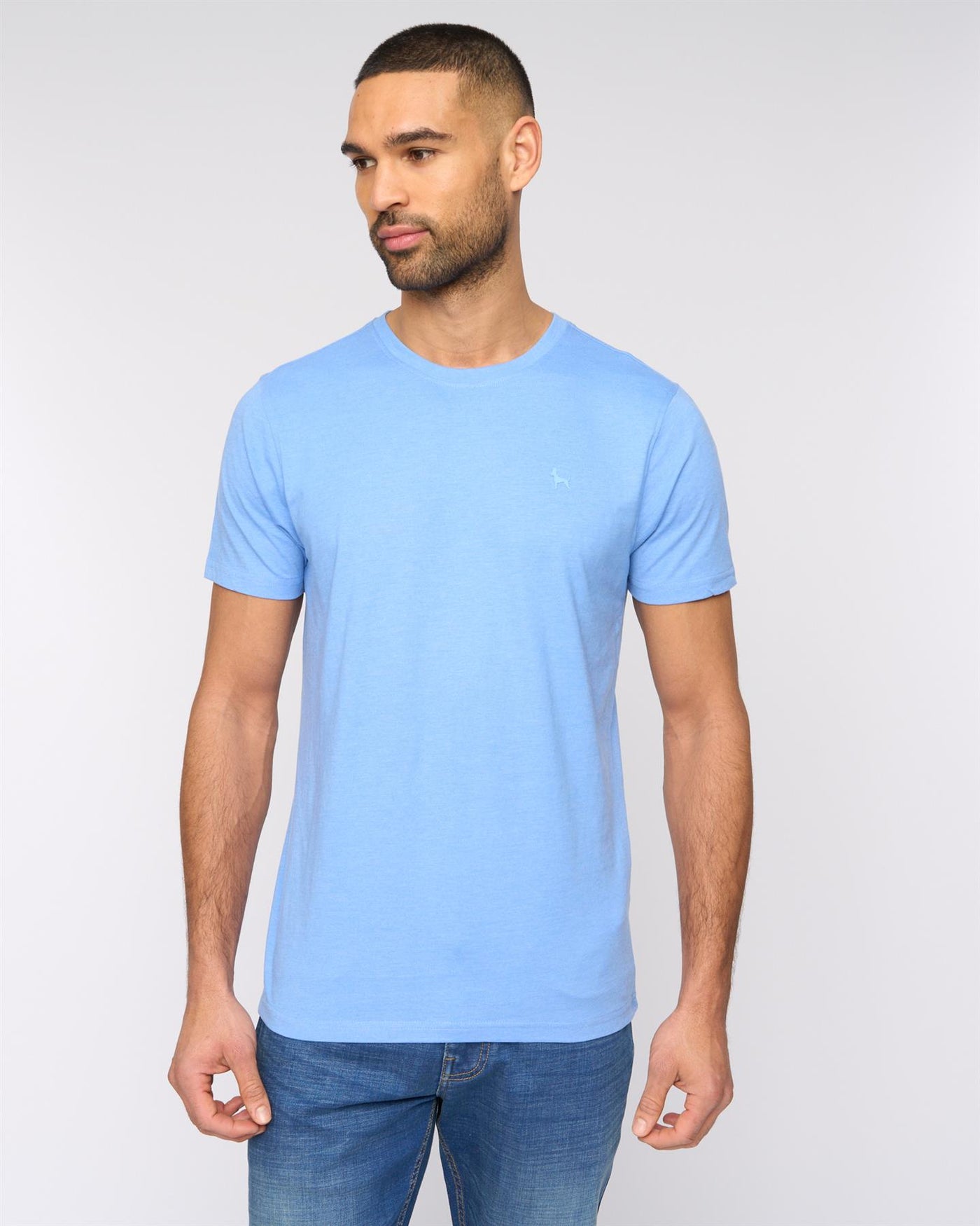 Mens Barlowe T-Shirt Mid Blue Marl
