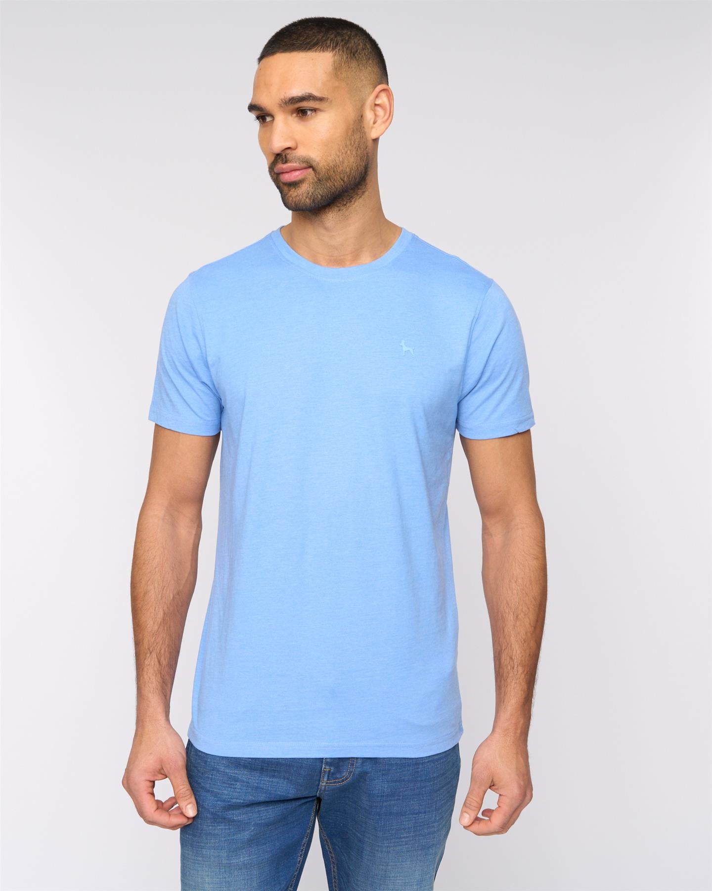 Mens Barlowe T-Shirt Mid Blue Marl