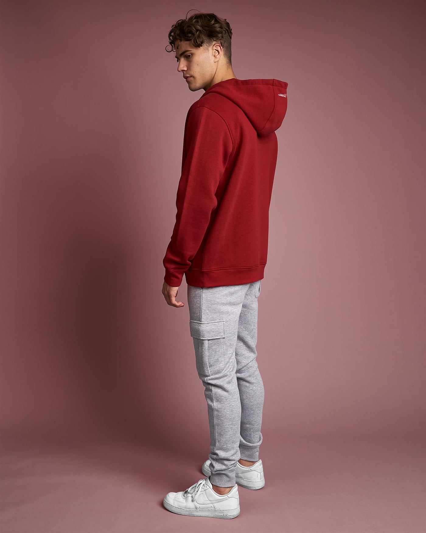 Garret Zip Thru Hoodie Red