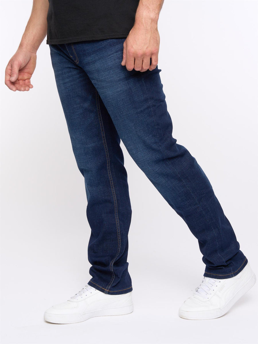 Mens Nezzy Straight Leg Jeans Dark Wash