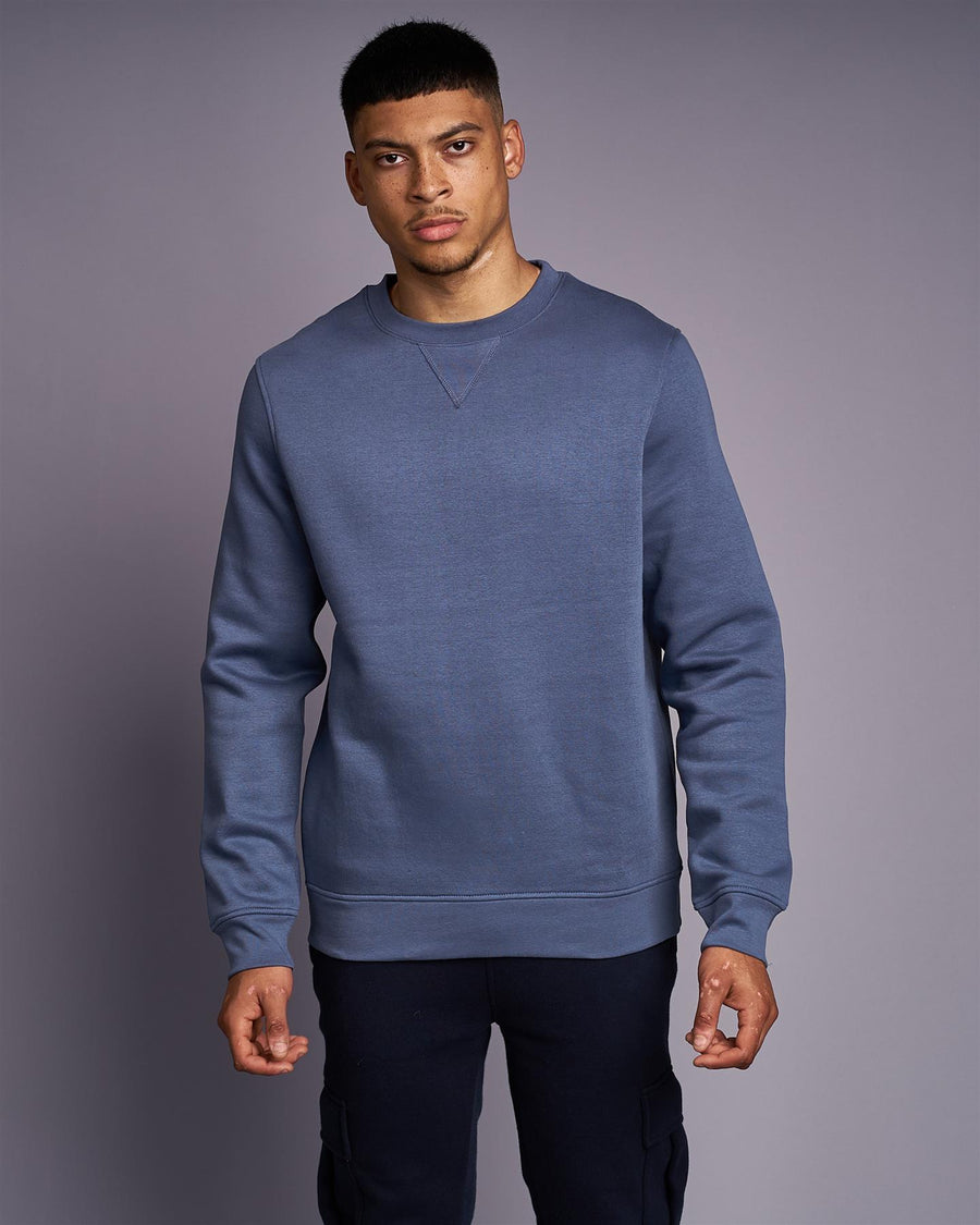 Mens Cranwood Crew Sweat Bearing Sea Blue