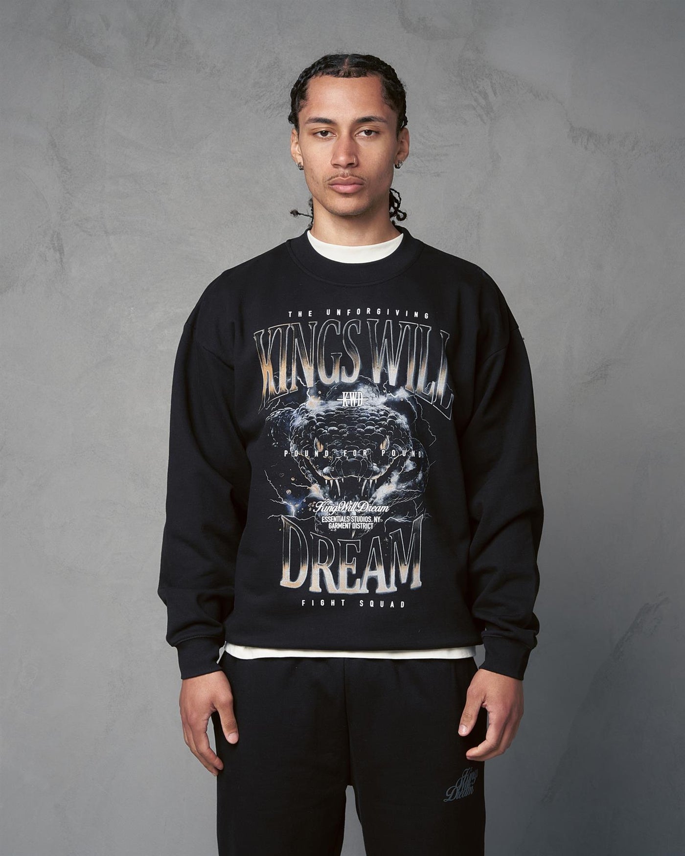 Mens Studio Snake Eyes Crew Sweat Black