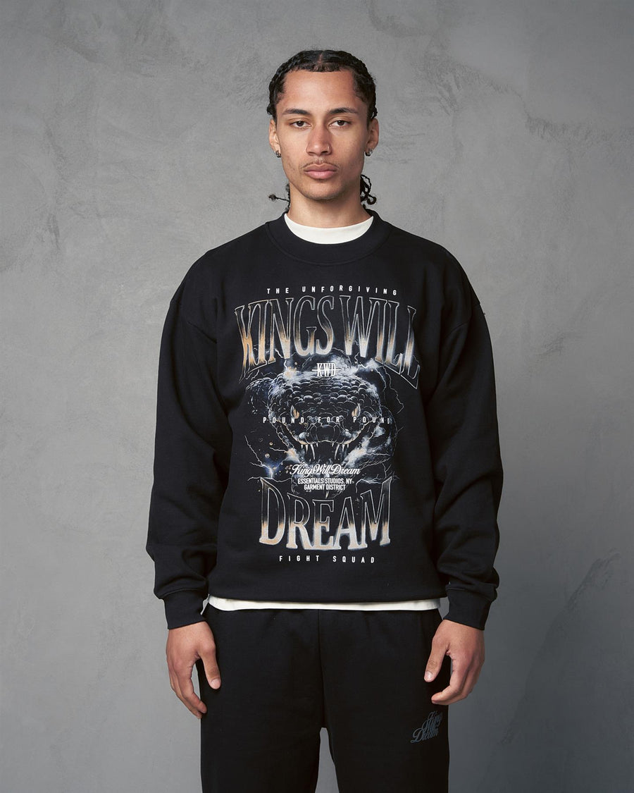 Mens Studio Snake Eyes Crew Sweat Black