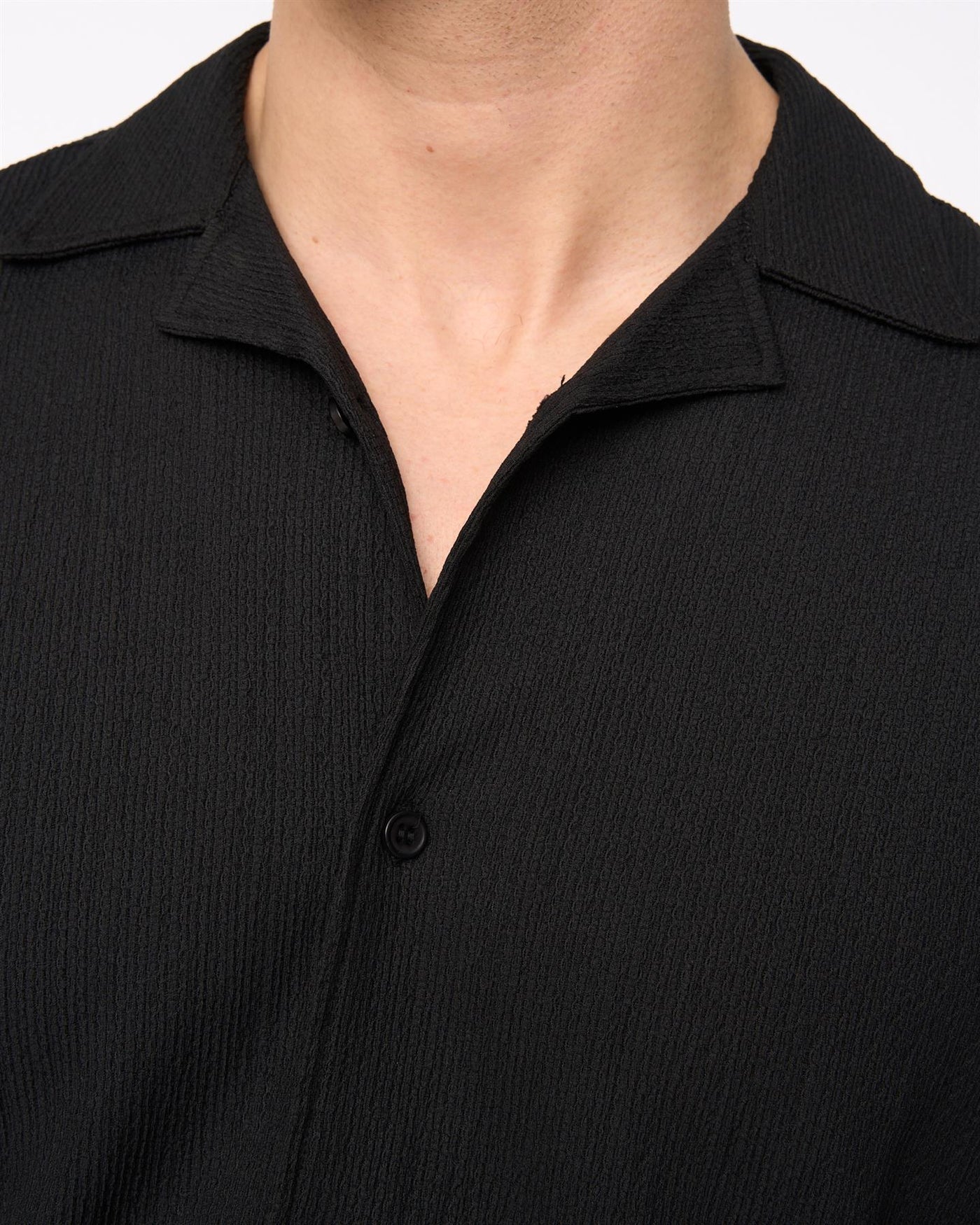 Mens Hingham Shirt & Shorts Set Black