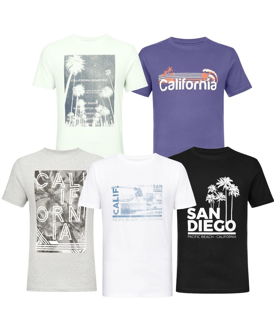 Mens Pacheco T-Shirt 5pk Assorted