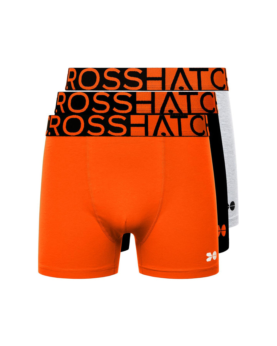 Mens Dumas Boxers 3pk Red Orange