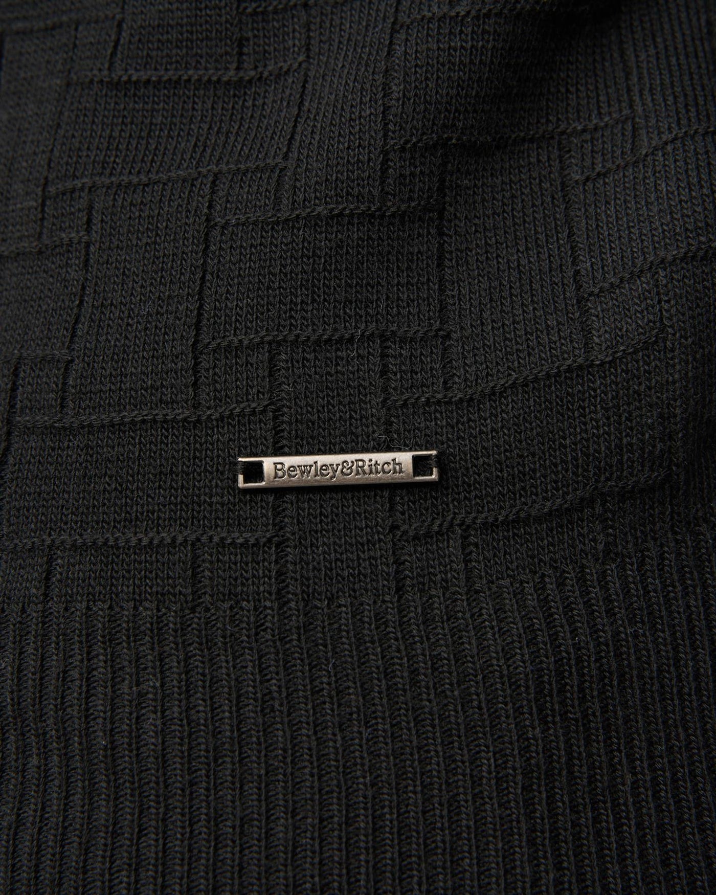 Aldrich 1/2 Zip Knit Polo Black