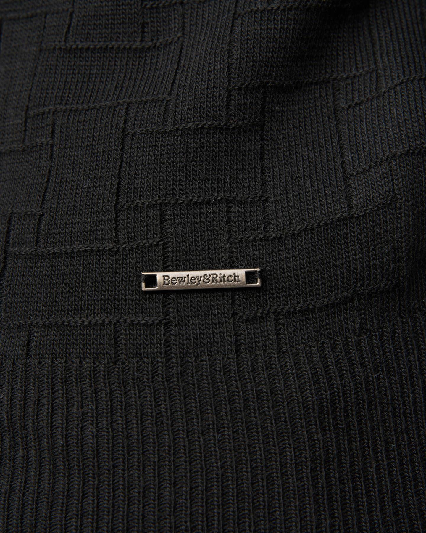 Aldrich 1/2 Zip Knit Polo Black