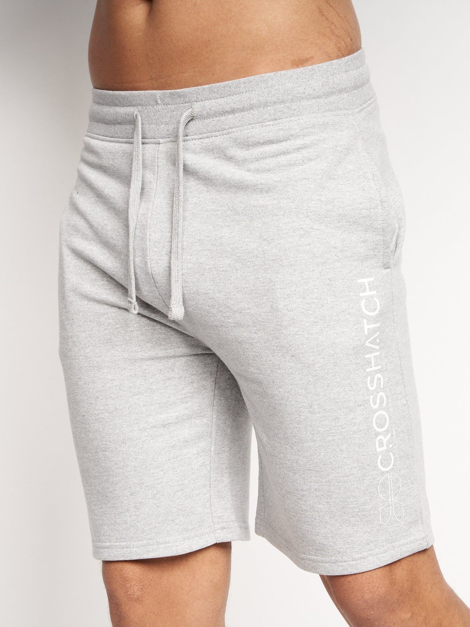 Mens Bengston Jog Shorts Grey Marl