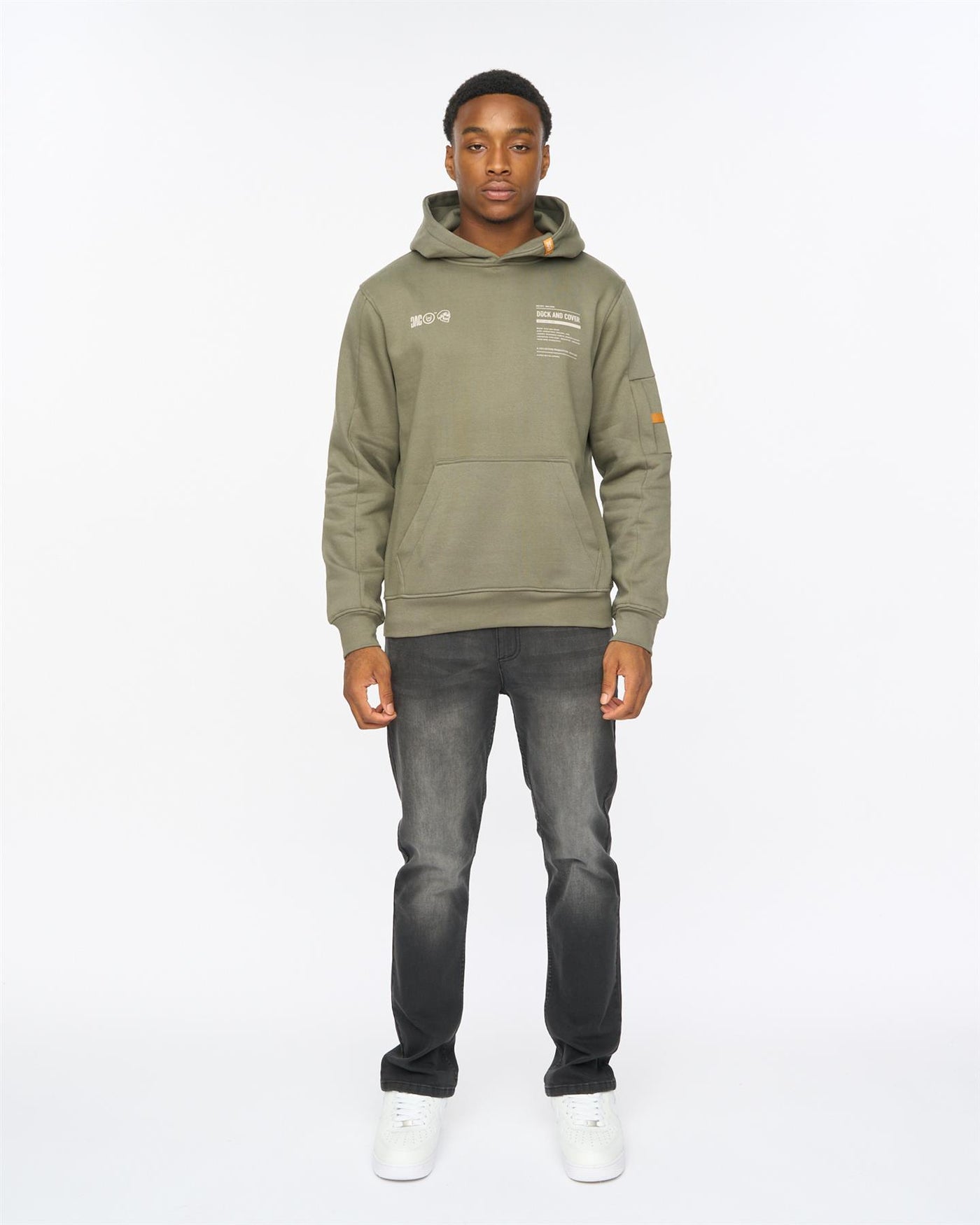 Mens Skullmatic Hoodie Dark Olive