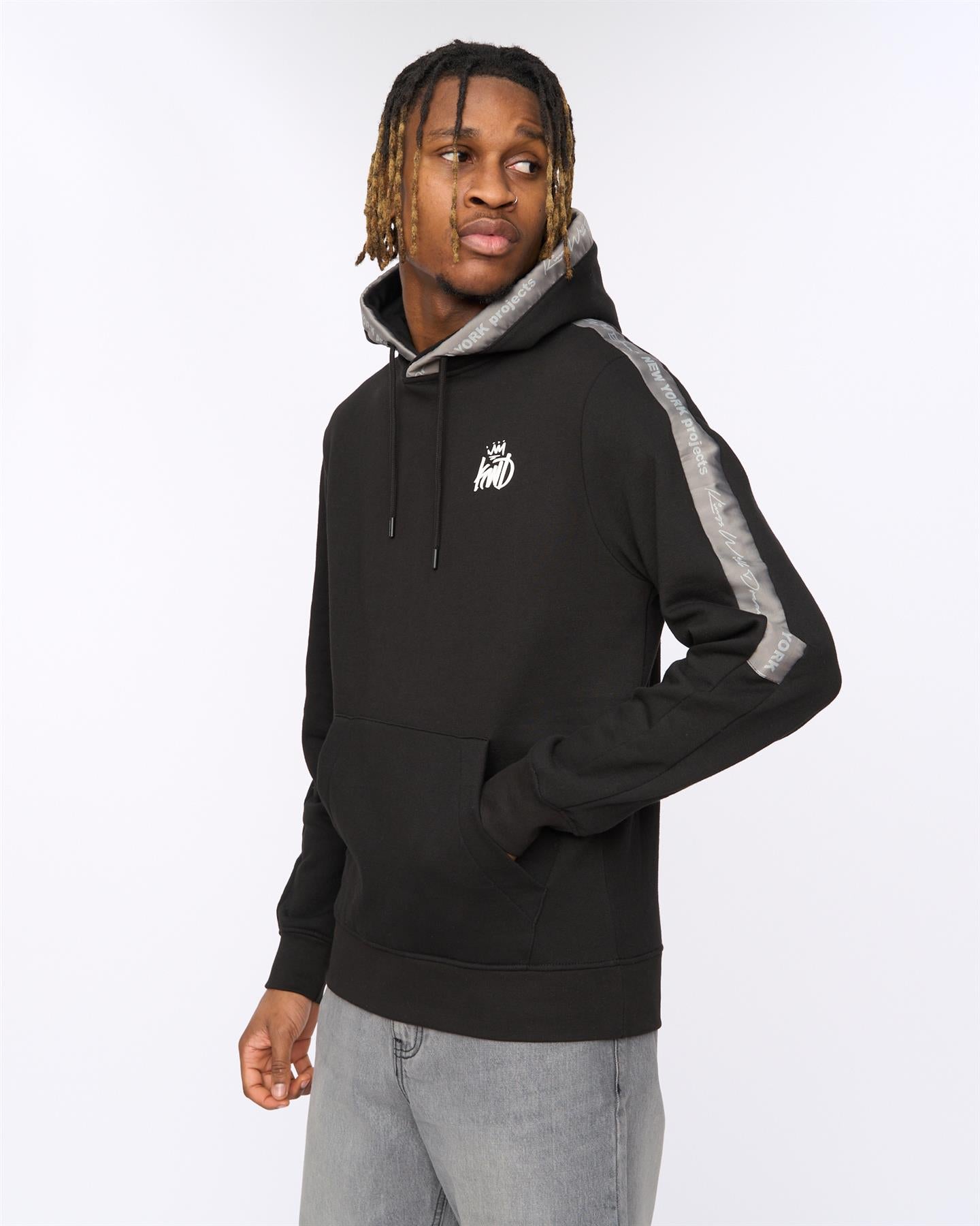 Mens Tapelny Hoodie Black