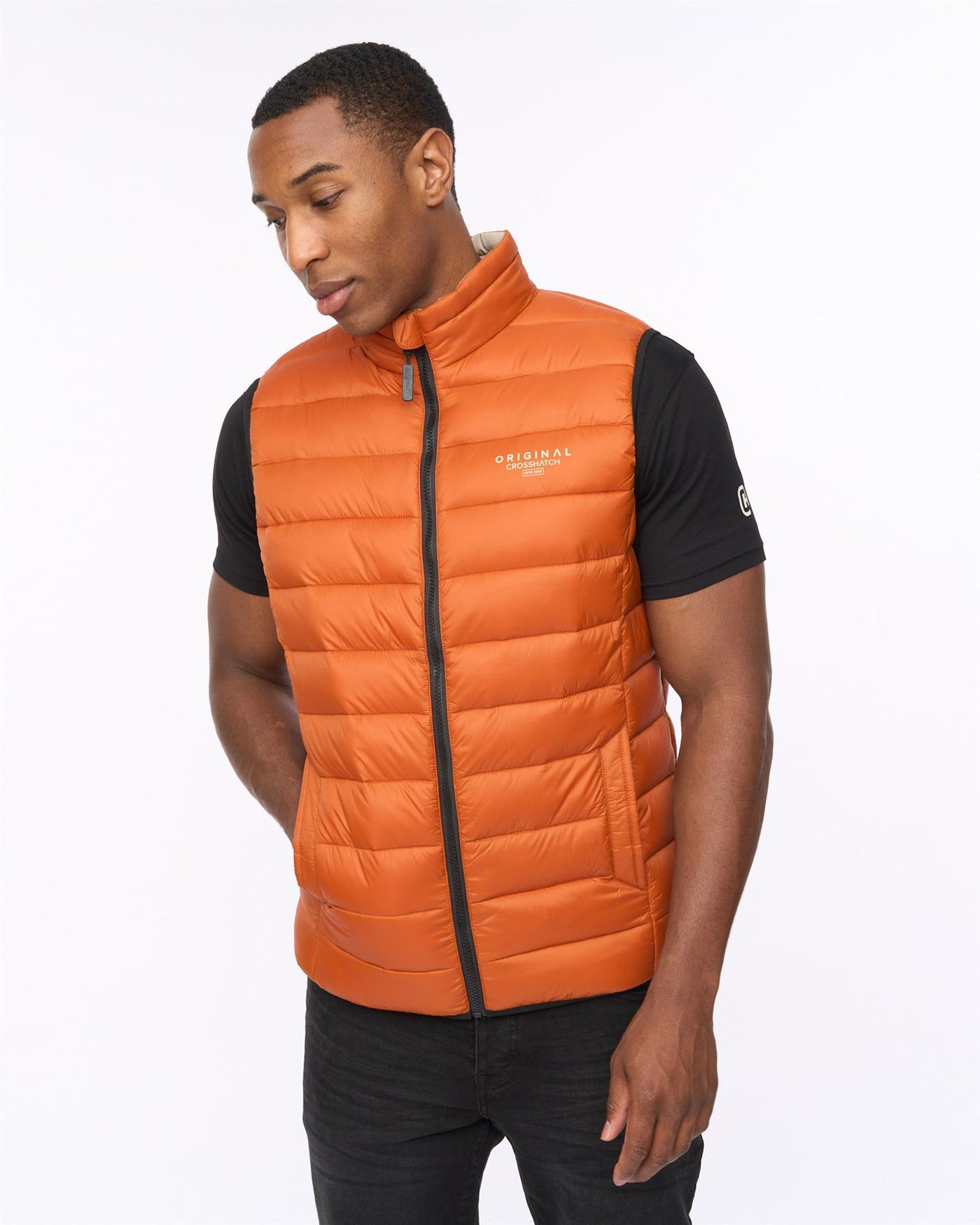 Mens Gattering MVE Gilet Burnt Orange