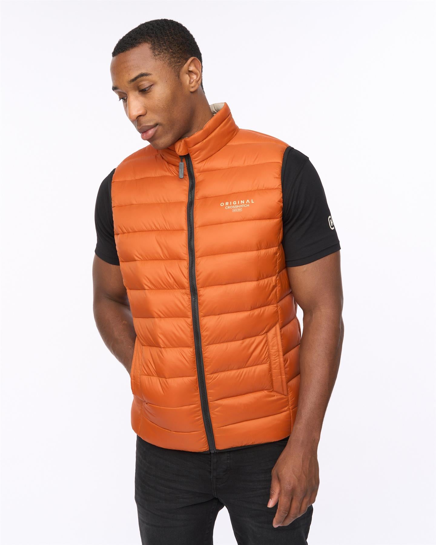 Mens Gattering MVE Gilet Burnt Orange