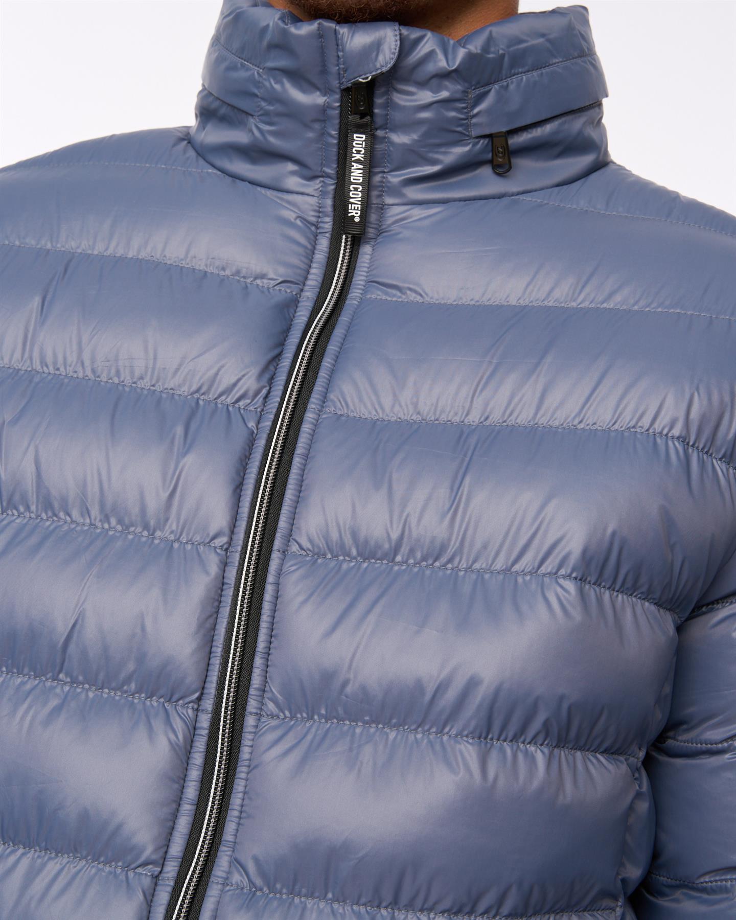 Mens Shemmy Two Quilted Jacket Denim Blue