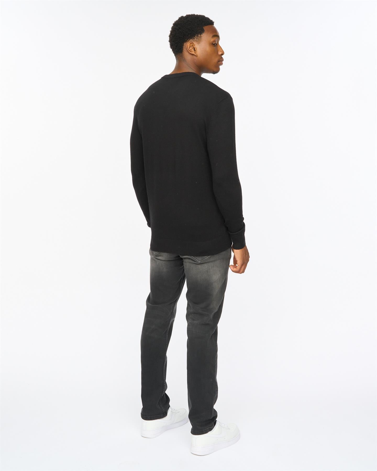 Mens Consenza Crew Knit Black