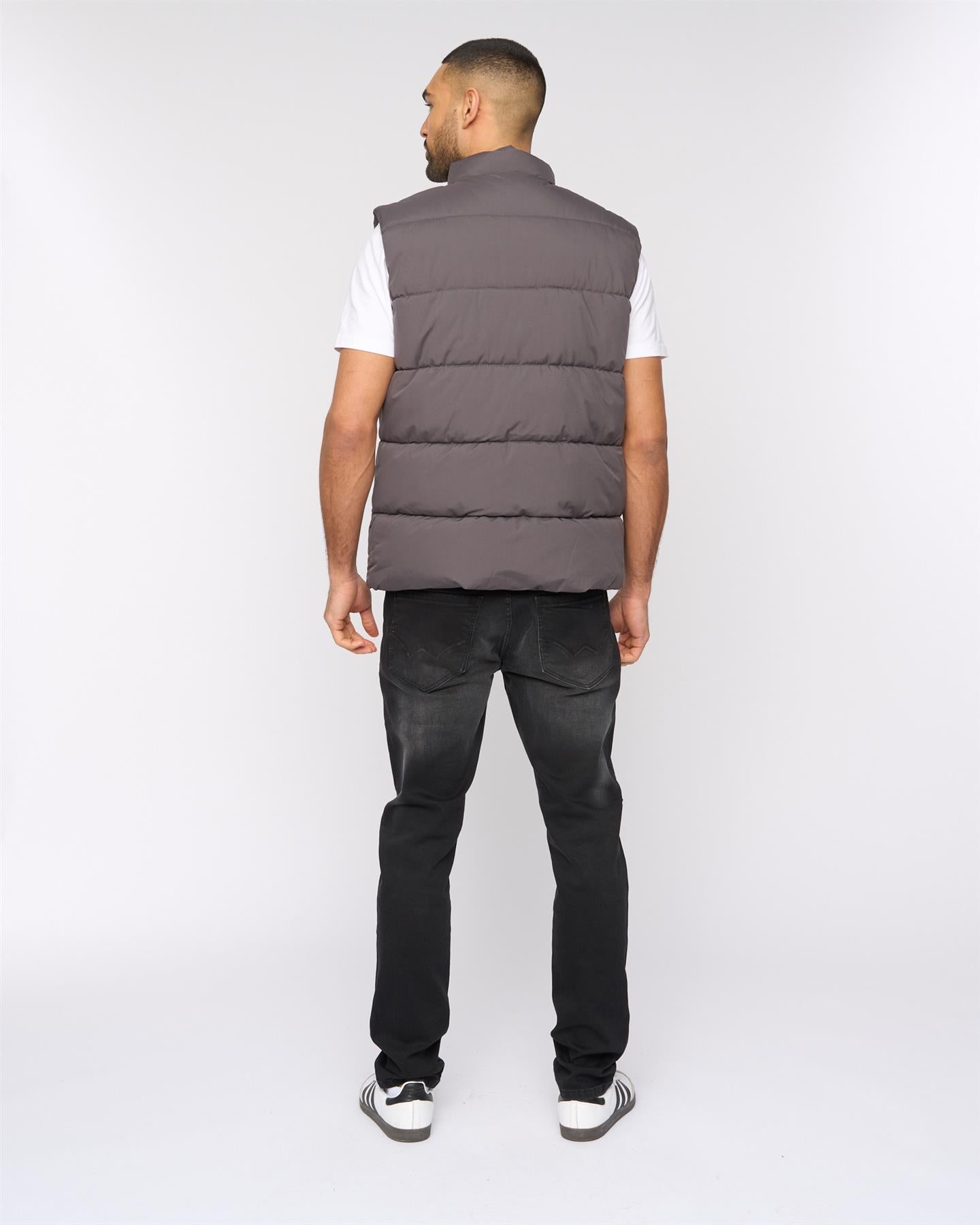 Mens Stanten Puffer Gilet Dark Grey