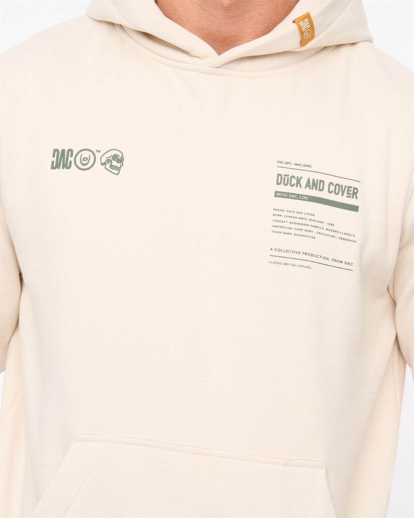 Mens Skullmatic Hoodie Off White