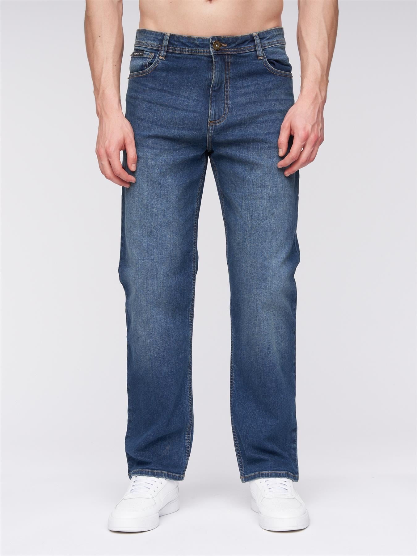 Mens Breeze Straight Fit Jeans Stone Wash