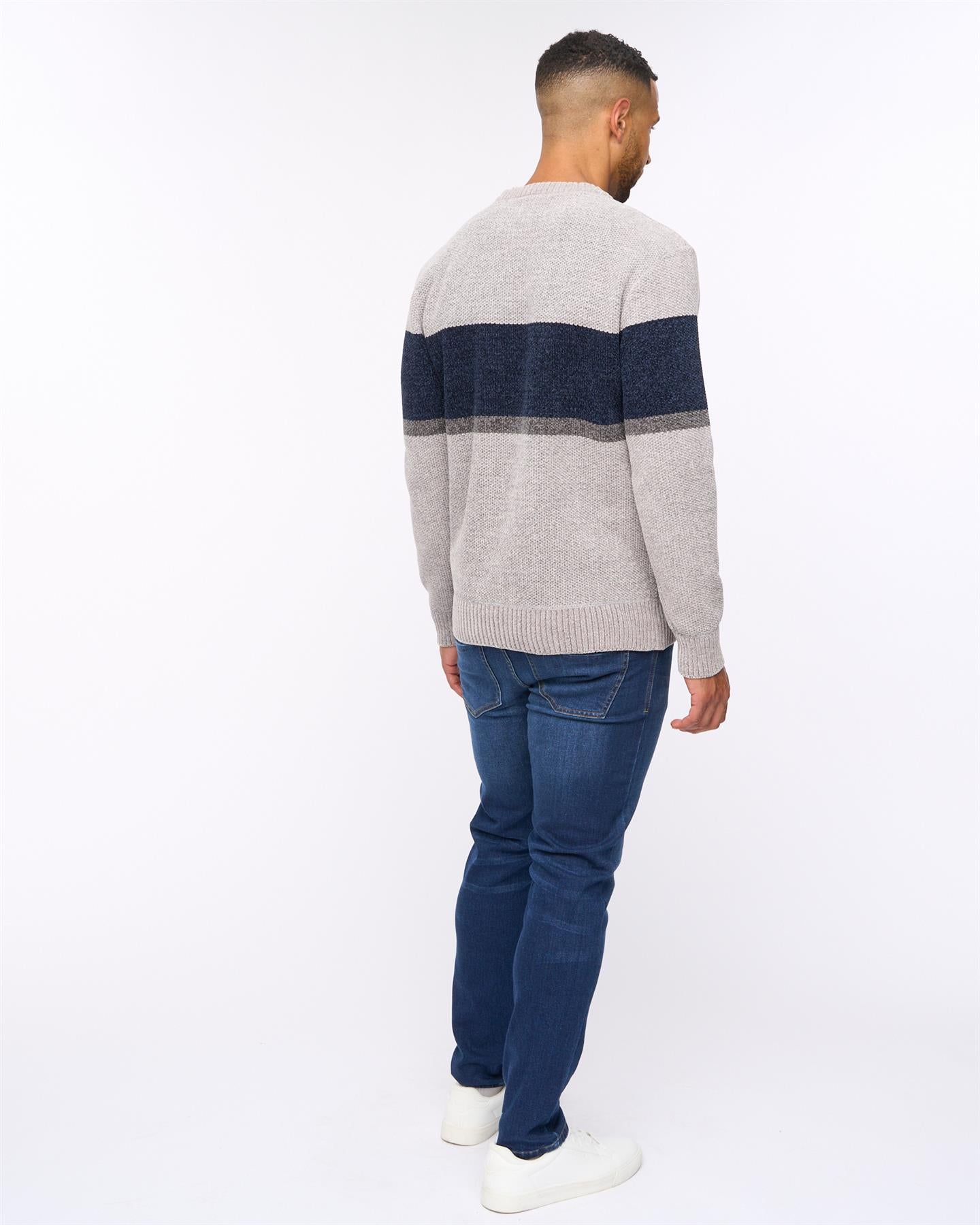 Mens  Kirkman Crew Knit Light Grey