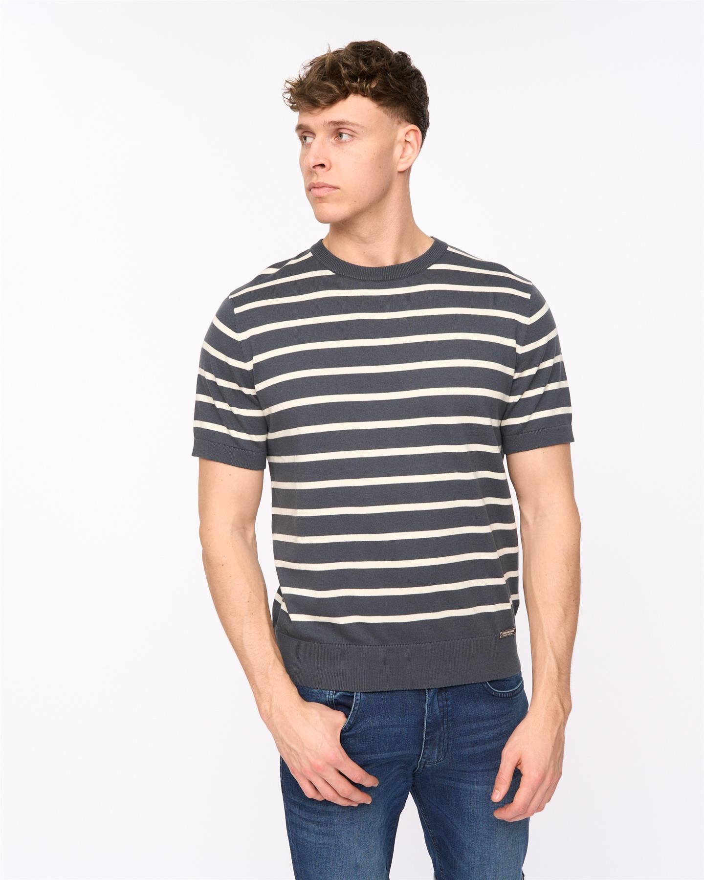Mens Norwell Knit T-Shirt Slate Blue