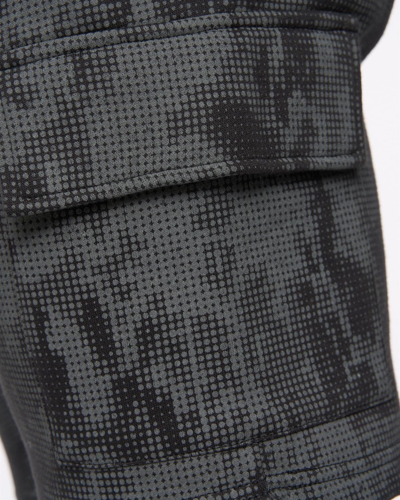 Mens Bardon Camo Cargo Shorts Black