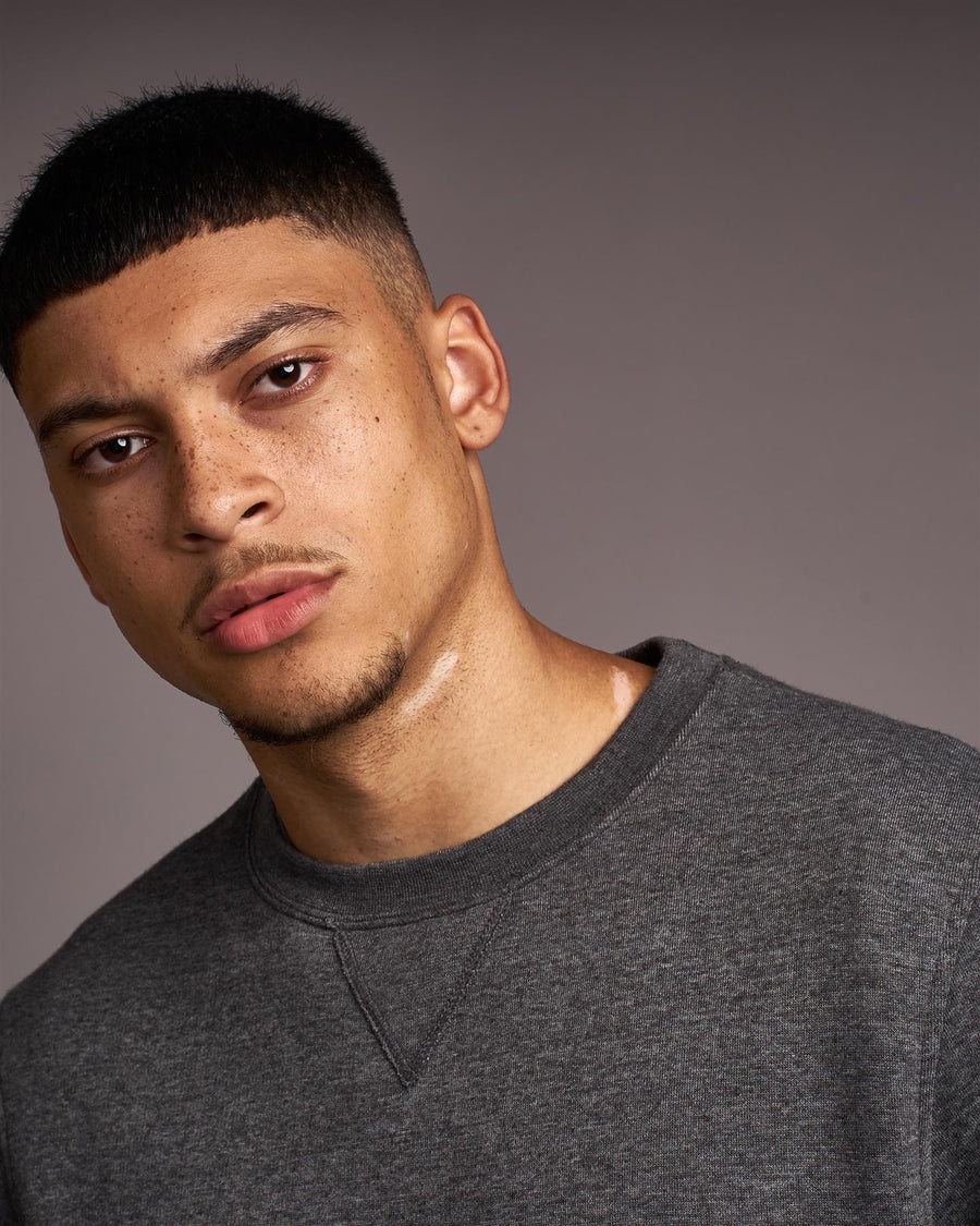 Mens Cranwood Crew Sweat Charcoal Marl
