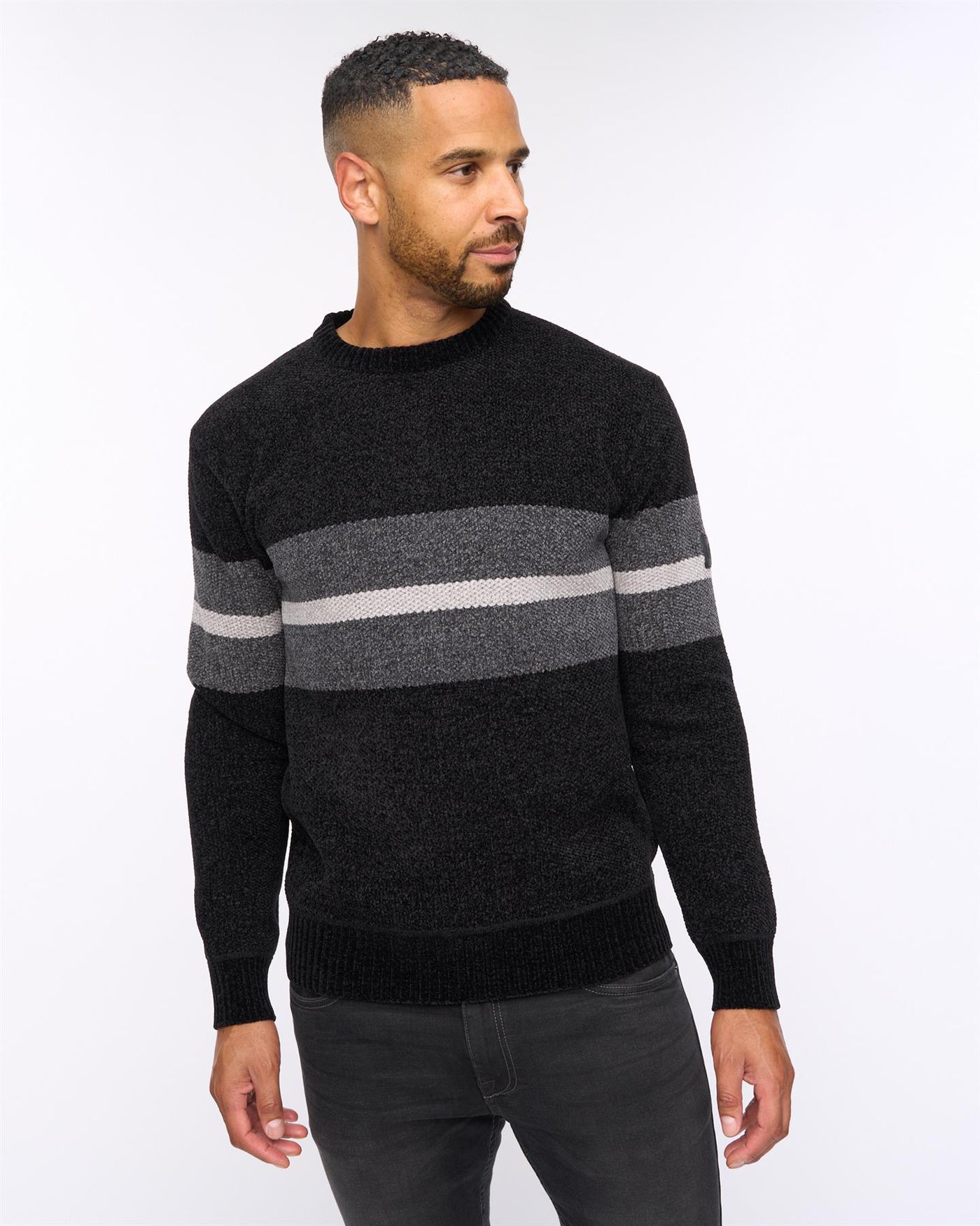 Mens Maskell Crew Knit Black