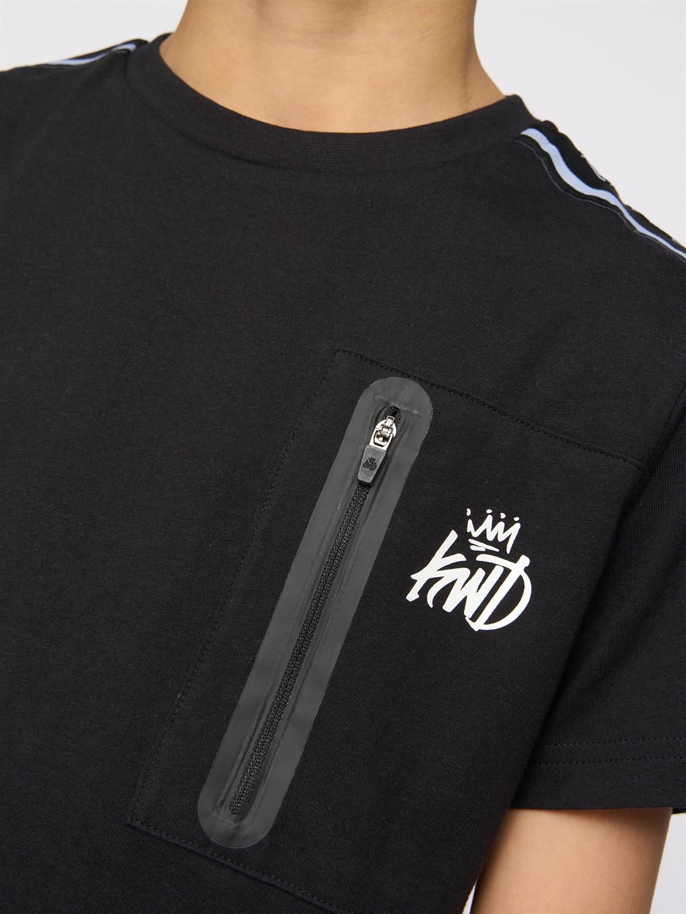 Kids Boys Techy Taped Cargo T-Shirt Black