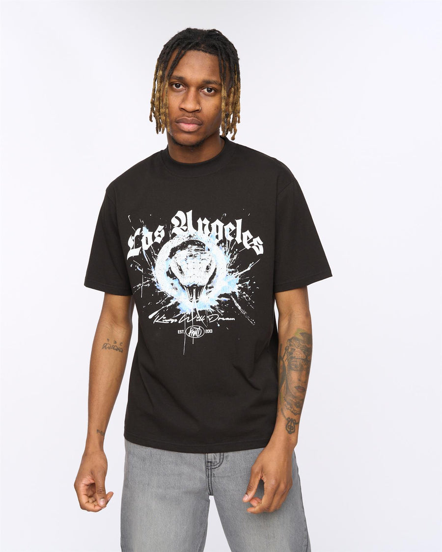 Mens Snakered T-Shirt Black